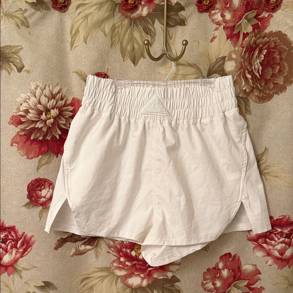 FP Movement White Elastic Waist Shorts